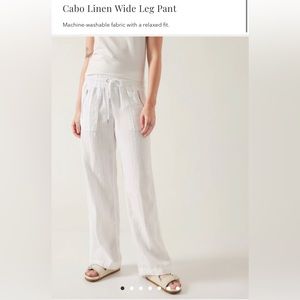 Athleta Cabo Linen Wide Leg Pants-NWT